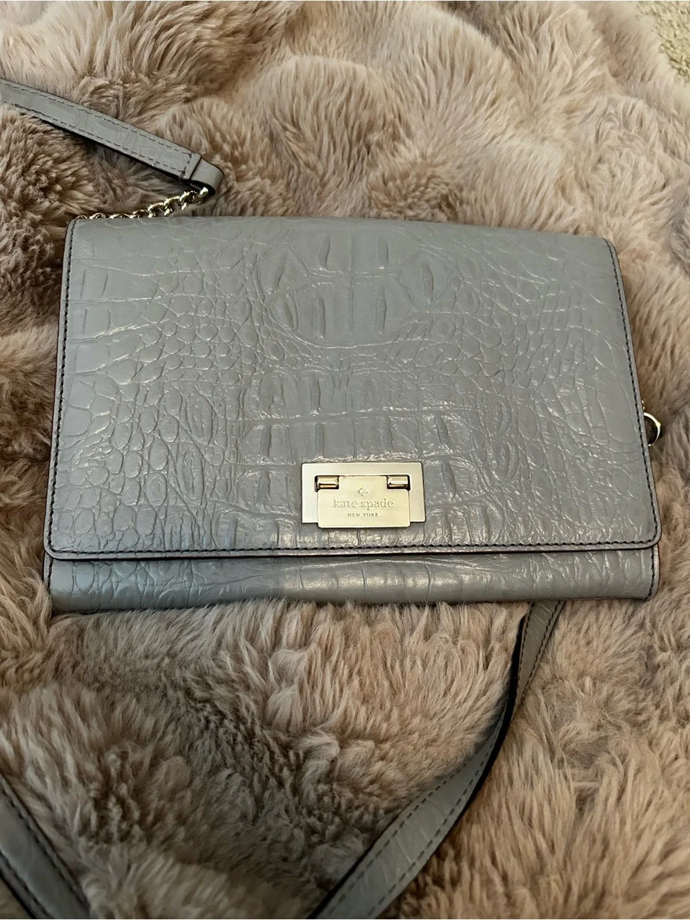 kate spade croc embossed